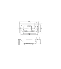 Baignoire VANESSA - 170cm dimensions
