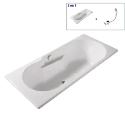 Baignoire Zadig 180 x 80 cm sans tablier Valentin