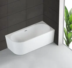 Baignoires Ilot Capri 170 droite blanche 170 x76 x58 cm, by SPALINA