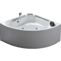 Bain à remous blanc pour 1 personne 135 X 135 cm 6 jets Sage