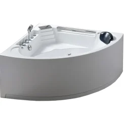 Bain à remous blanc pour 1 personne 135 X 135 cm 6 jets Sage