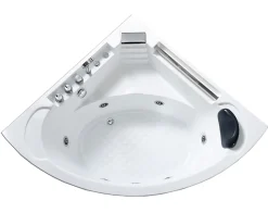 Bain à remous blanc pour 1 personne 135 X 135 cm 6 jets Sage