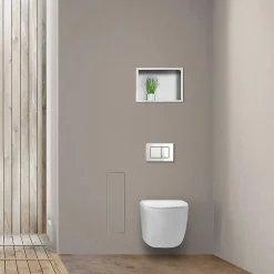 Balneo Armoire encastrée sous carrelage pour brosse WC gauche 53,2cm