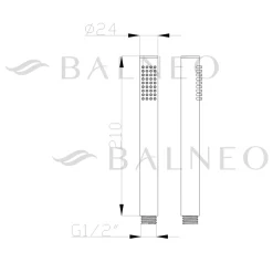BALNEO Douchette or en acier inoxydable au design élégant CASCADE