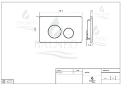 Balneo Plaque de commande WC OXO chrome - plaque encastrée pour bâti-support - double touche 2 fonctions