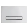 Balneo Plaque de commande WC LXO chrome - plaque encastrée pour bâti-support - double touche 2 fonctions