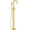 BALNEO Robinet de baignoire autoportant or brillant Acier inoxydable - Mitigeur sur pied pour baignoire CASCADE