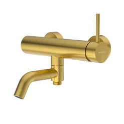 BALNEO Robinet de baignoire or Acier inoxydable - Mitigeur mural pour baignoire CASCADE