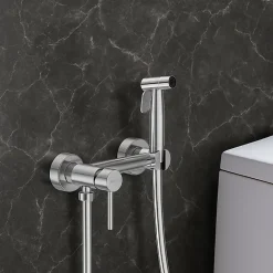 BALNEO Robinet de bidet argent brossé Acier inoxydable - Mitigeur de bidet CASCADE