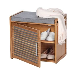 Banc armoire de salle de bain en bambou Bahari