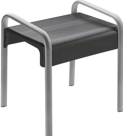 Banc de douche gris avec poignées Godonnier