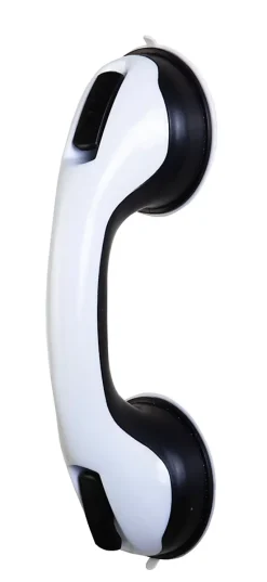Barre d'appui à ventouse, adaptée aux PMR, blanc et noir, Godonnier