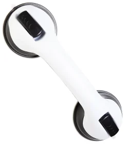 Barre d'appui à ventouse, adaptée aux PMR, blanc et noir, Godonnier