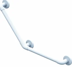 Barre d'appui coudée 135 degrés - 3 points de fixation - 450 x 450 mm - Charge maximale : 190 kg