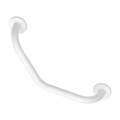 Barre d'appui coudée en acier blanc Godonnier 40 cm