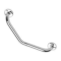 Barre d'appui coudée en laiton chromé Godonnier 40 cm