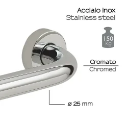 Barre D'appui De Sécurité Pour Salle De Bain 30Cm En Acier Chromé