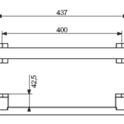 Barre d'appui droite - 437 mm - Arsis - Pellet ASC
