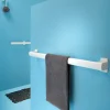 Barre d'appui droite en aluminium blanc époxy 43,7 cm