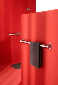 Barre d'appui droite en aluminium anodisé brillant anodisé Godonnier 63,7 cm