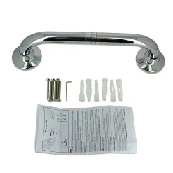 Barre D'appui Pour Salle De Bain En Finition Chromée, 37 Cm