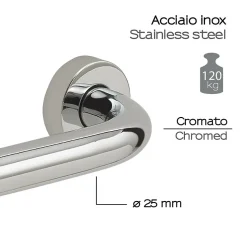 Barre D'appui Pour Salle De Bain Accessible En Acier 45Cm