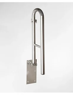 Barre d'appui relevable en forme U HELP en acier inoxydable-81,3x25x10cm--