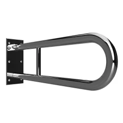 Barre d'appui relevable en forme U HELP en acier inoxydable-60x25x10cm--
