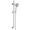 Barre de douche avec équipement TREN de 65,5 cm, finition chrome poli, en laiton Kibath