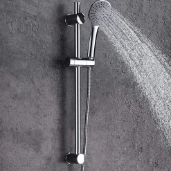 Barre de douche avec équipement TREN de 65,5 cm, finition chrome poli, en laiton Kibath