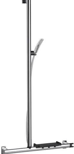 Barre de douche et support de douchette finition alu
