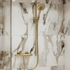 Barre de douche HANSGROHE Unica S Puro 65 cm avec flexible Aspect doré poli