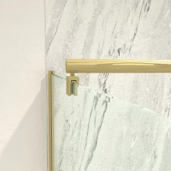 Barre de fixation murale OR DORE BROSSE réglable de 70 à 100cm pour paroi de douche FREEDOM 2 GOLD