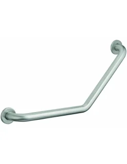 Barre de maintien coudée, inox 304, longueur 350mm, angle 135 degrés, diamètre 32mm, finition inox brossé - THIRARD