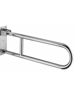 Barre de maintien rabattable, inox 304, longueur 700mm, diamètre 32mm, finition inox poli - THIRARD