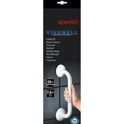 Barre de redressement ou d'appui ECO Acier Inox 30cm Blanc Spirella