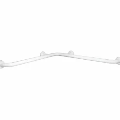 Barre de relèvement et appui murale d'angle 4 points PMR normes handicapé SANINDUSA WcCare 77x77 blanche