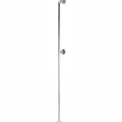 Barre de relèvement et appui droite fixation sol et mur PMR normes handicapé SANINDUSA NewWCCare 180 inox brossé