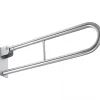 Barre de relèvement et appui WC murale en U rabattable PMR normes handicapé SANINDUSA NewWCCare 80 inox brossé