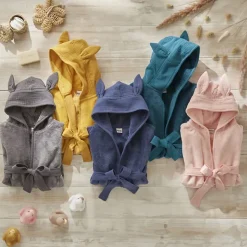 BB&CO Peignoir bébé et enfant à capuche en bambou