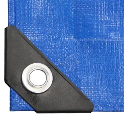 Bâche de couverture étanche protection en PE avec oeillets 2x3 m 260 g/m² bleu