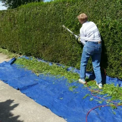 Bâche de couverture étanche protection en PE avec oeillets 2x3 m 260 g/m² bleu
