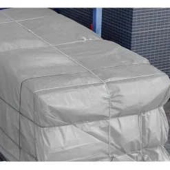 Bâche de couverture étanche protection en PE avec oeillets 3 x 4 m 180 g/m² gris