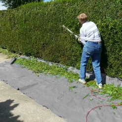 Bâche de couverture étanche protection en PE avec oeillets 3x5 m 180 g/m² gris