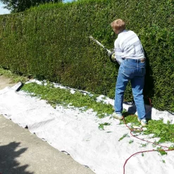 Bâche de couverture étanche protection en PE avec oeillets 3x5 m 260g/m² blanc
