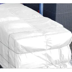 Bâche de couverture étanche protection en PE avec oeillets 3x5 m 260g/m² blanc