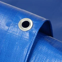 Bâche de couverture étanche protection en PE avec oeillets 3x4 m 260 g/m² bleu