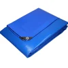 Bâche de couverture étanche protection en PE avec oeillets 8x10 m 260 g/m² bleu