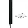 Bâche, housse de protection imperméable pour séchoir parapluie - 180 x 30 x 30 cm - Noir - Linxor