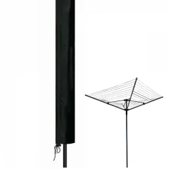 Bâche, housse de protection imperméable pour séchoir parapluie - 165 x 30 x 30 cm - Noir - Linxor
